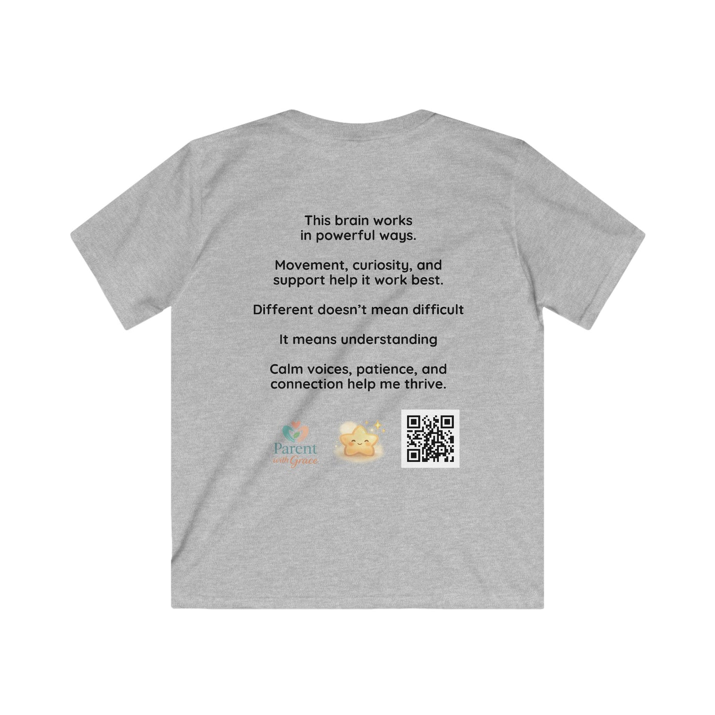 Kids ADHD Awareness Tee — "Powered by Big Feelings and Curiosity"