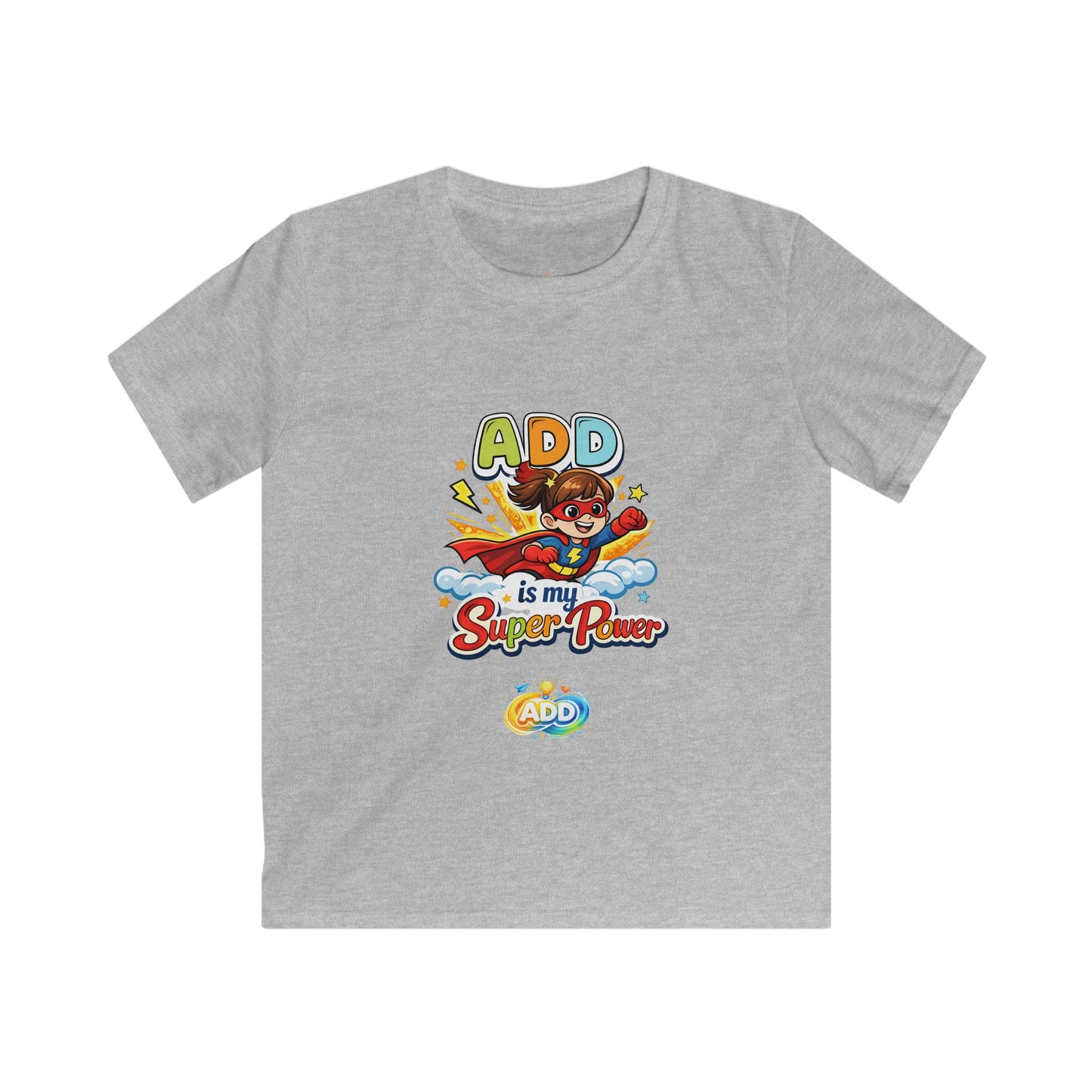 Girls-Kids ADD is My Super Power T-Shirt