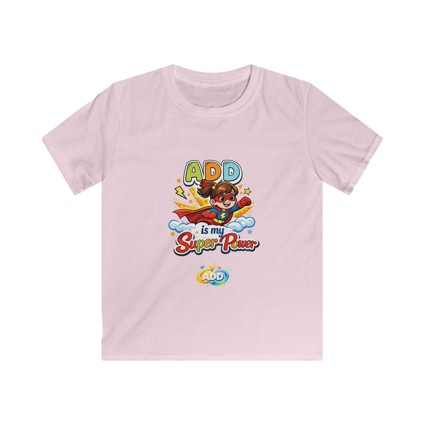 Girls-Kids ADD is My Super Power T-Shirt