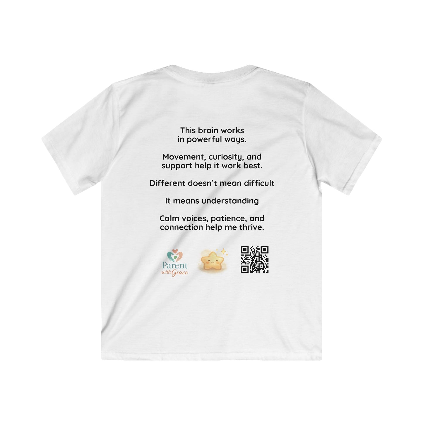 Kids ADHD Awareness Tee — "Powered by Big Feelings and Curiosity"