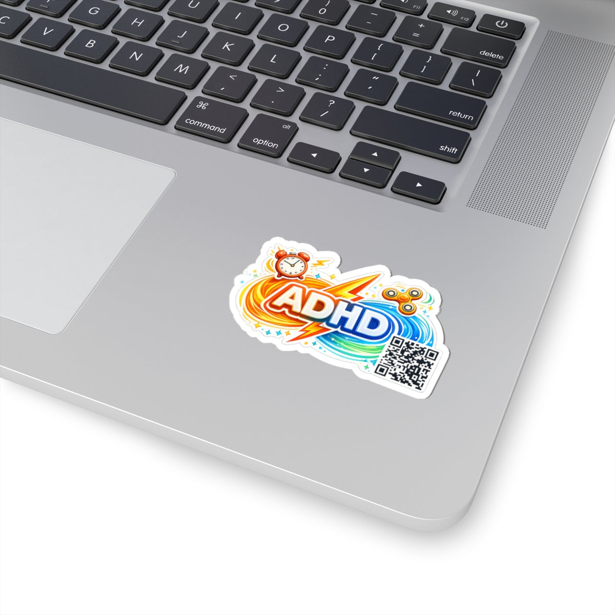 ADHD Awareness Kiss-Cut Sticker - Colorful QR Code Design